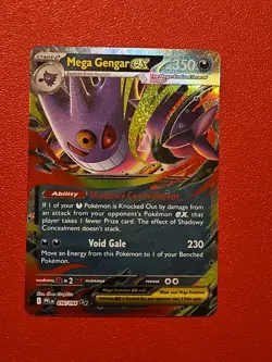 Pokemon TCG Mega Gengar ex 056/094 Phantasmal Flames Full Art Holo 350 HP - Image 1