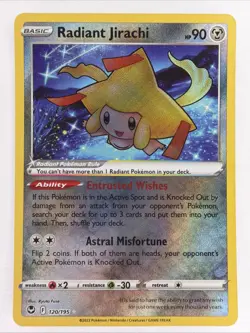 Radiant Jirachi 120/195 (Radiant Rare) Silver Tempest Near Mint - Image 1