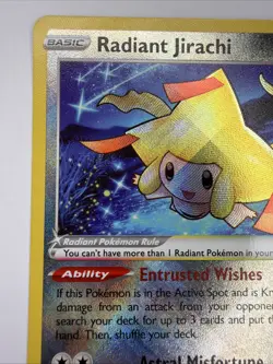 Radiant Jirachi 120/195 (Radiant Rare) Silver Tempest Near Mint - Image 3