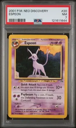 2001 POKEMON NEO DISCOVERY 20 ESPEON - PSA 7 - Image 2