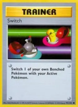 4x Moderately Played Switch - 95/102 - Common - Shadowless Edition Pokemon Base - Image 1