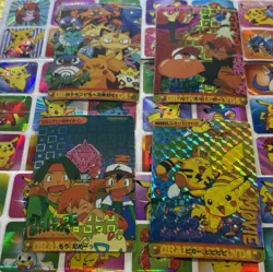 Pokemon Vintage Pocket Monsters Vending HOLO Prism (4x) Stickers 1998 Nintendo - Image 3