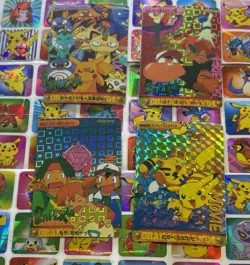Pokemon Vintage Pocket Monsters Vending HOLO Prism (4x) Stickers 1998 Nintendo - Image 4
