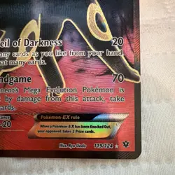Pokemon Umbreon EX Full Art Holo Ultra Rare 119/124 Fates Collide 2016 - Image 5