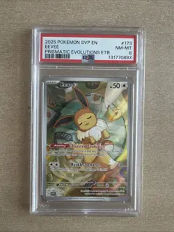 Pokemon TCG Eevee Prismatic Evolutions Black Star Promo 173 PSA 8 - Image 1