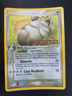Pokemon EX Deoxys Slaking #15/107 Reverse Holo Near Mint NM - Image 1