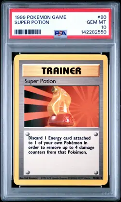 1999 POKEMON GAME #90 SUPER POTION PSA 10 - Image 1