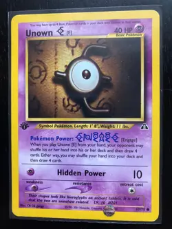 Pokemon Neo Discovery Non-Holo 1st Edition Unown E 67/75 Excellent Condition - Image 1