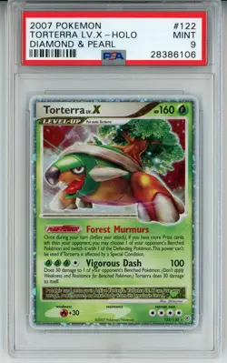 POKEMON DIAMOND & PEARL TORTERRA LV X #122 ULTRA RARE HOLO PSA 9 MINT #28386106 - Image 1