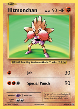 Pokemon - Hitmonchan 62/108 - XY Evolutions - Rare - NM/M - Image 1