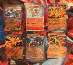 Mixed Charizard Lot with Shiny Chameleon Pokemon Card - Image 1
