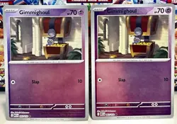 (Set Of 2) Pokemon Mega Evolution Reverse Holo Card - Gimmighoul (067/132) - Image 1