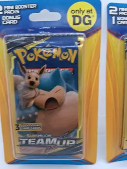 Two (2) Pokemon Team Up 2 Mini Booster Packs + Bonus Card Sun Moon DG NEW - Image 2