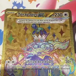 Pokemon TCG Terapagos EX Hyper Rare Stellar Crown Card 173/142 Holo NM - Image 3