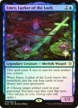 MTG EMRY, LURKER OF THE LOCH FOIL Throne of Eldraine Promos NM - Image 1