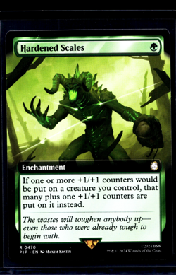 2024 MTG Magic The Gathering PIP Fallout Borderless #470 Hardened Scales - Image 1