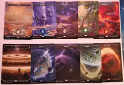 Unfinity Full Art Lands Orbital & Planetary Land Set (1 of each) MTG 10 UNF - Image 1