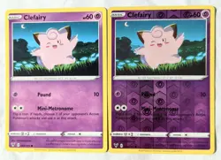 Clefable & Clefairy Vivid Voltage Pokemon - Reverse Holo 4 Card Lot, Near Mint - Image 3