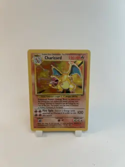 Pokemon Base Set Charizard 4/102 Holo Unlimited WOTC 1999 Vintage LP/MP - Image 1