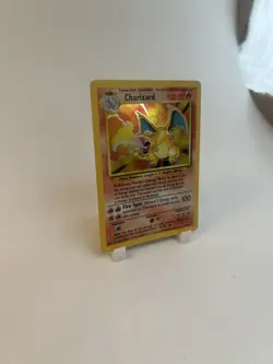 Pokemon Base Set Charizard 4/102 Holo Unlimited WOTC 1999 Vintage LP/MP - Image 3