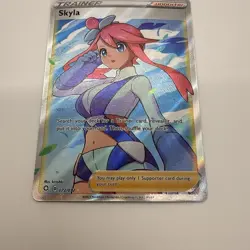 Pokemon TCG Skyla Holo Ultra Rare Full Art Card Shining Fates 072/072 (83) - Image 3