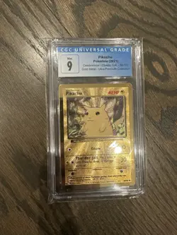 CGC 9 2021 Pokemon 25th Anv. Celebrations Gold Metal Pikachu & Charizard - Image 5
