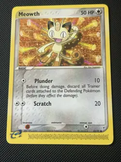 Pokemon TCG Meowth EX Team Magma vs Team Aqua 42/95 Regular Common - Image 1