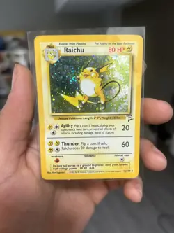 Pokemon TCG Raichu Base Set Holo Rare 16/130 - Image 1