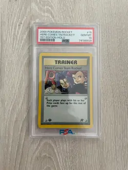 2000 POKEMON ROCKET / HERE COMES TEAM ROCKET! / 1ST EDITION-HOLO / PSA 10 🔥 - Image 1