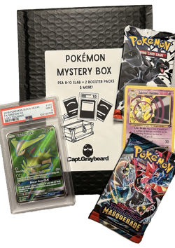 Pokemon PSA 8 - PSA 10 Mystery Box, 1 Slab, 2 Booster Packs & More! Rare English - Image 2