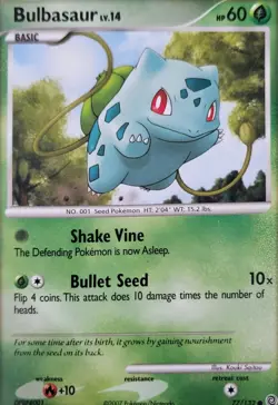 Pokemon TCG Bulbasaur Secret Wonders 77/132 Regular Common - Image 1