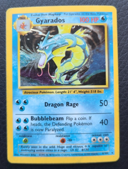 Pokemon Gyarados TCG 6/102 Holo Unlimited Rare Base Set WOTC MP - Image 1