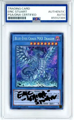 PSA Signed Eric Stuart Yu-Gi-Oh! TCG Blue-Eyes Chaos MAX Dragon MVP1-ENS04 - Image 1