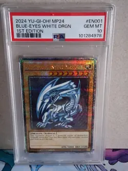 Blue-Eyes White Dragon (Quarter Century Secret Rare) PSA 10!! YU-GI-OH!!! 1st Ed - Image 1