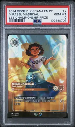 PSA 10 Mirabel Madrigal Disney Lorcana Set Championships Top Prize Promo 7/P2 - Image 1