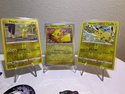 Pokemon TCG Pikachu Reverse Holo 3 Card Lot - Image 1