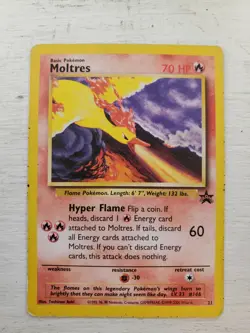 1x Moltres - #21 Black Star Promo - Legendary Bird Pokemon Card - MP - Image 1