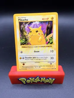 Pikachu Red Cheeks Shadowless 58/102 Base Set 1999 Pokemon TCG Card LP-c - Image 1