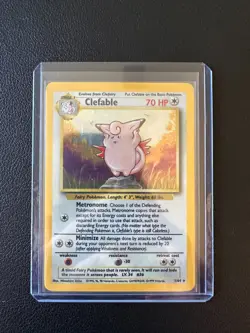 Clefable Pokemon Card TCG 1/64 Jungle Set Unlimited Holo - Image 1