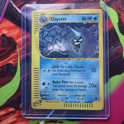 Pokemon Cloyster 8/165 Holo Rare Expedition Base Set Stage 1 80 HP Card 2002 - Image 1