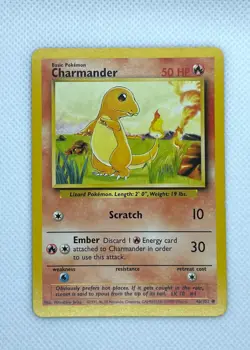 Bulbasaur, Charmander, Squirtle & Pikachu Base Set Starters - 4 Pokemon Card Lot - Image 2