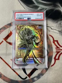 Dragon Ball Super Card Game Fusion World Launch Event Prize Son Goku PSA 10 - Image 1
