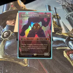 Magic The Gathering Krang, Utrom Warlord Borderless Foil TMNT MTG - Image 1
