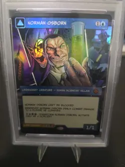 Norman Osborn/Green Goblin (Borderless) Marvel's Spider-Man Foil MTG PSA 9 - Image 2