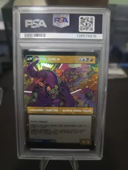 Norman Osborn/Green Goblin (Borderless) Marvel's Spider-Man Foil MTG PSA 9 - Image 4