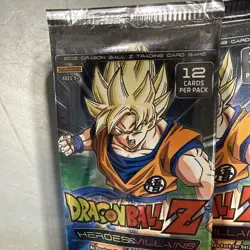 Dragon Ball Z Heroes & Villains Booster Box of 24 packs DBZ TCG Panini - Image 3