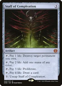 Staff of Compleation x1 1x FOIL Phyrexia: All Will Be One NM MTG - Image 1