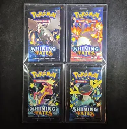 Shining Fates - Sealed 4 Booster Pack Art Set - Pokemon Sword & Shield TCG - Image 1