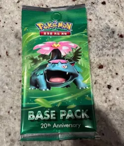 Pokemon TCG - 20th Anniversary Base Pack - Venusaur - Korean CP6 Booster Pack - Image 1