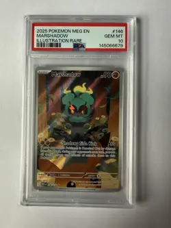 Pokemon TCG Marshadow Mega Evolution Illustration Rare 146/132 PSA 10 Gem Mint - Image 1